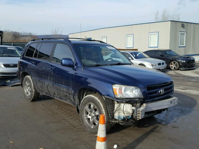 JTEEP21A050076356 - 2005 TOYOTA HIGHLANDER BLUE photo 1