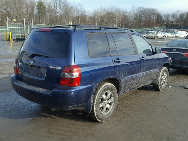 JTEEP21A050076356 - 2005 TOYOTA HIGHLANDER BLUE photo 4