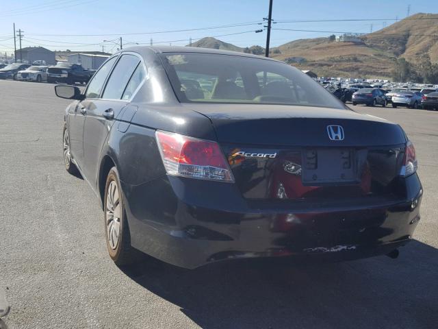 JHMCP26389C011831 - 2009 HONDA ACCORD LX BLACK photo 3