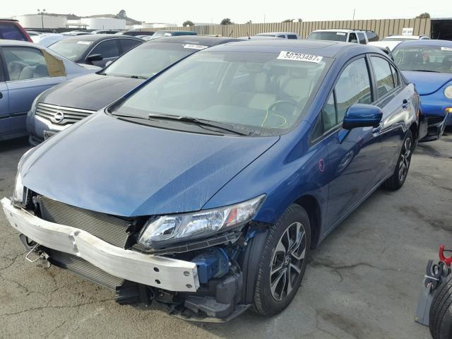 19XFB2F8XEE250504 - 2014 HONDA CIVIC EX BLUE photo 2