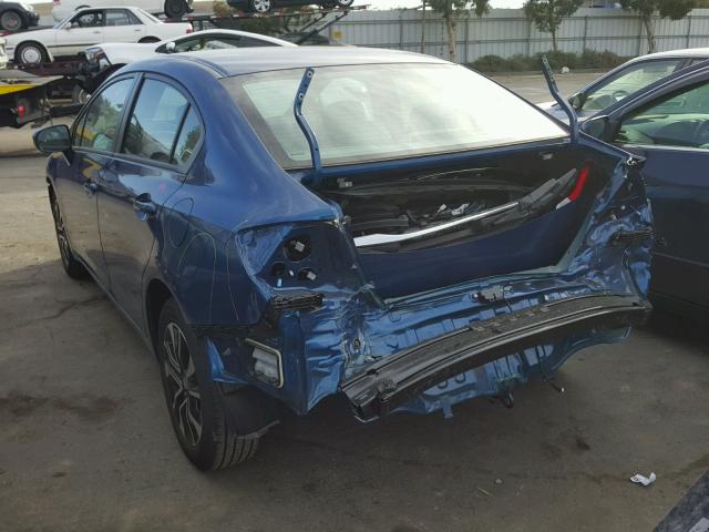 19XFB2F8XEE250504 - 2014 HONDA CIVIC EX BLUE photo 3