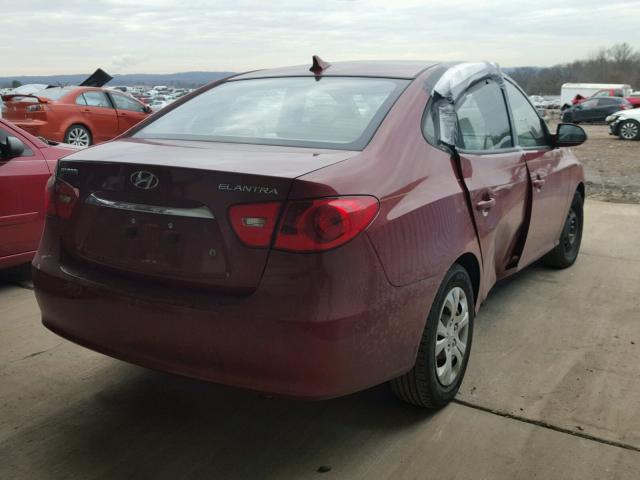 KMHDU4AD9AU139872 - 2010 HYUNDAI ELANTRA BL BURGUNDY photo 4