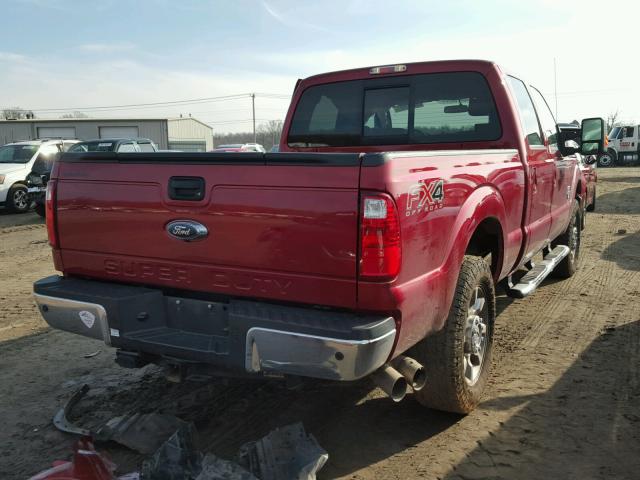 1FT7W2BT0GEB91691 - 2016 FORD F250 SUPER MAROON photo 4