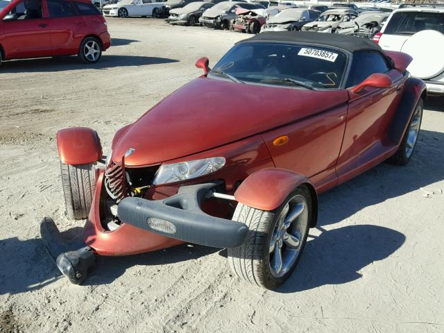 1C3EW65G21V704884 - 2001 CHRYSLER PROWLER RED photo 2