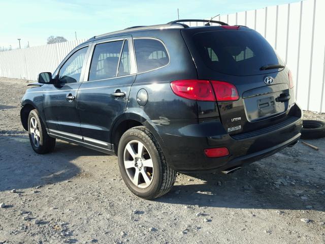 5NMSH13E17H008858 - 2007 HYUNDAI SANTA FE S BLACK photo 3