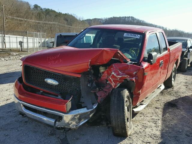 1FTPX14V56NB55550 - 2006 FORD F150 RED photo 2