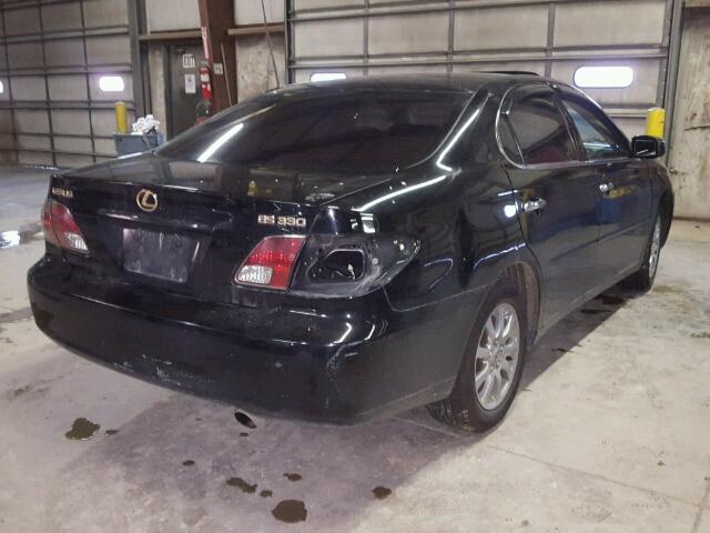 JTHBA30G540020267 - 2004 LEXUS ES 330 BLACK photo 4