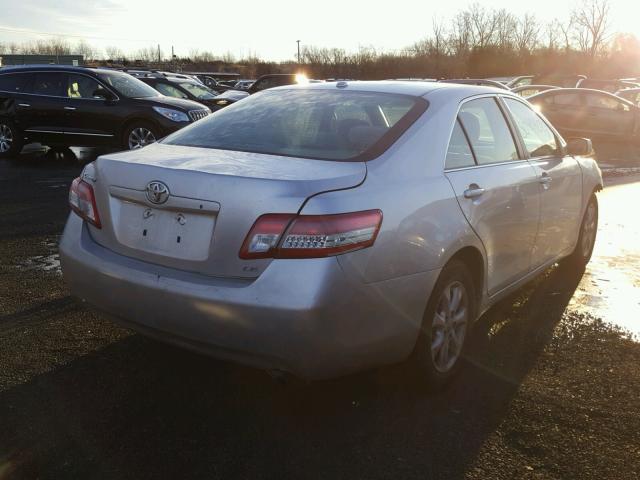 4T4BF3EK8BR132942 - 2011 TOYOTA CAMRY BASE SILVER photo 4