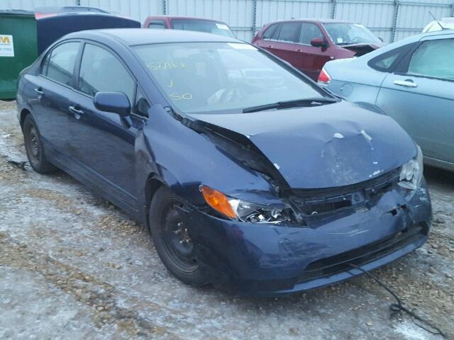 2HGFA165X7H023678 - 2007 HONDA CIVIC LX BLUE photo 1