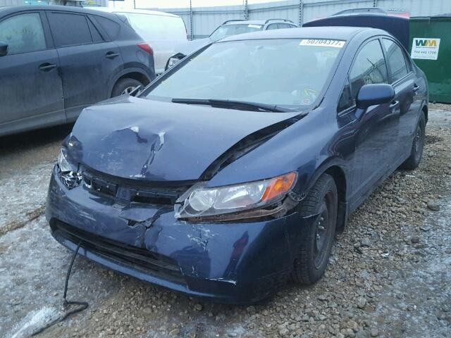 2HGFA165X7H023678 - 2007 HONDA CIVIC LX BLUE photo 2