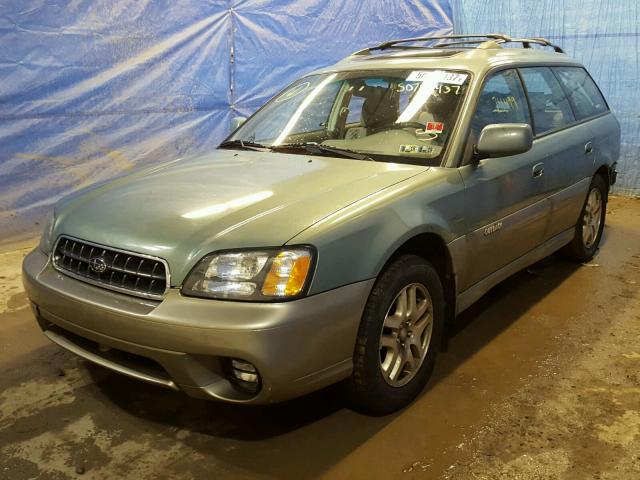 4S3BH686837637310 - 2003 SUBARU LEGACY OUT GREEN photo 2