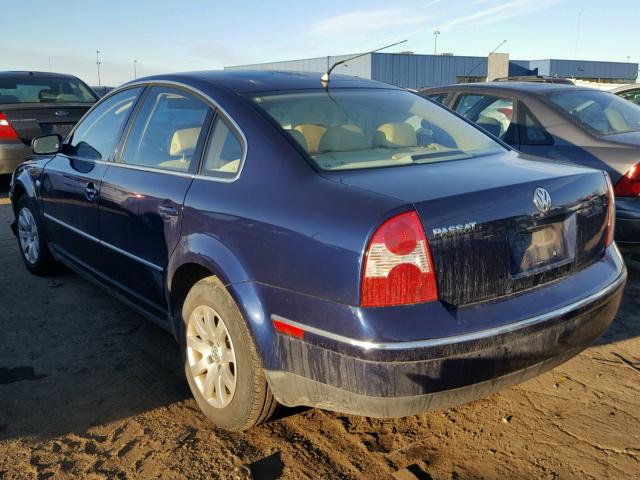 WVWPD63B92P347484 - 2002 VOLKSWAGEN PASSAT GLS BLUE photo 3