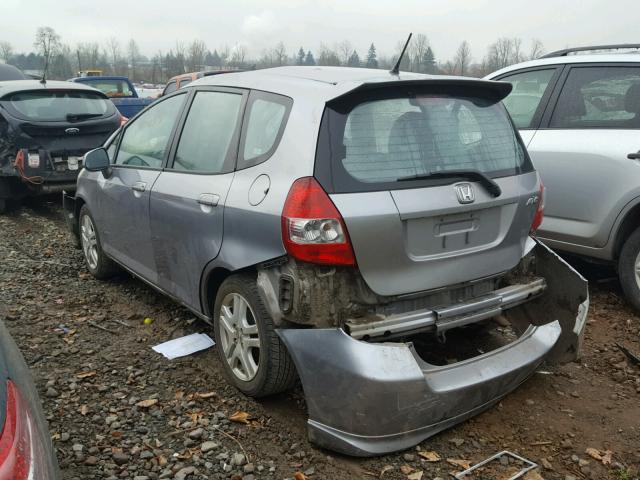 JHMGD38668S064247 - 2008 HONDA FIT SPORT GRAY photo 3