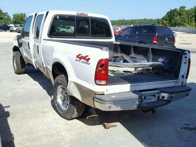 1FTNW21F51EC61941 - 2001 FORD F250 SUPER WHITE photo 3