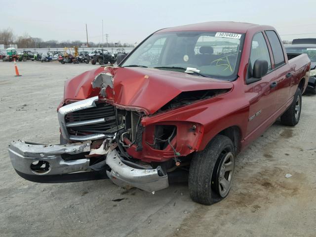 1D7HA18P37S267502 - 2007 DODGE RAM 1500 S RED photo 2