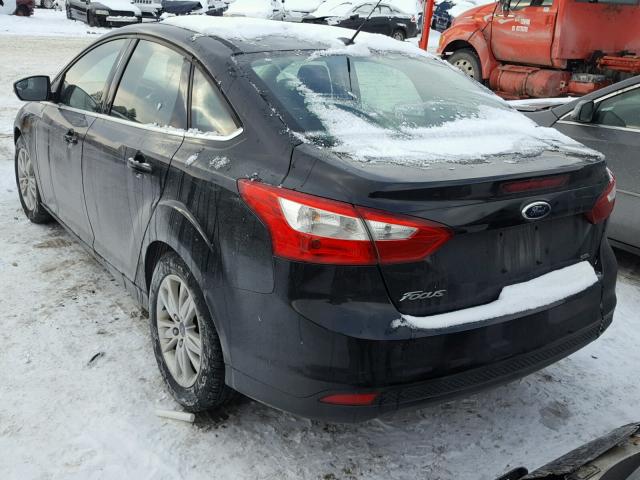 1FAHP3H25CL173866 - 2012 FORD FOCUS SEL BLACK photo 3