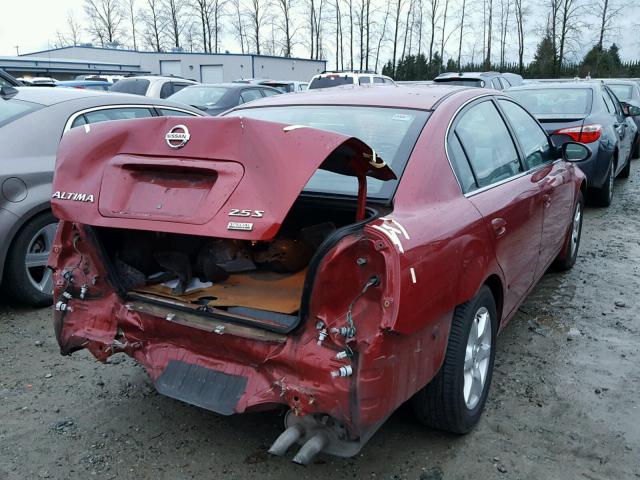 1N4AL11D56N391750 - 2006 NISSAN ALTIMA S MAROON photo 4