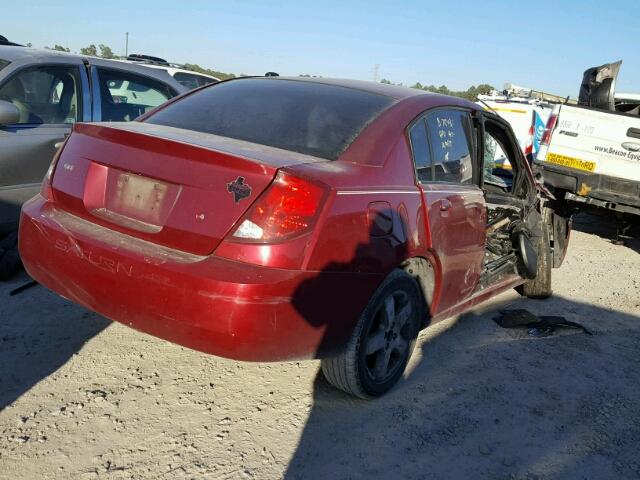 1G8AL55F57Z152636 - 2007 SATURN ION LEVEL RED photo 4