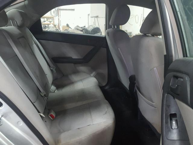 KNAFU4A27B5437129 - 2011 KIA FORTE EX SILVER photo 6