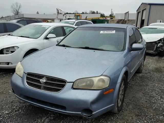 JN1CA31A71T106239 - 2001 NISSAN MAXIMA GXE BLUE photo 2