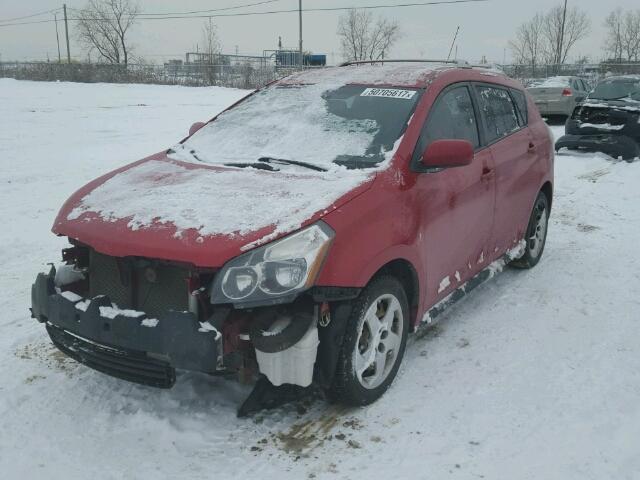 5Y2SP67809Z436360 - 2009 PONTIAC VIBE RED photo 2