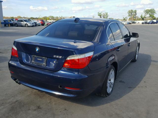 WBANU5C56AC126729 - 2010 BMW 528 I BLUE photo 4