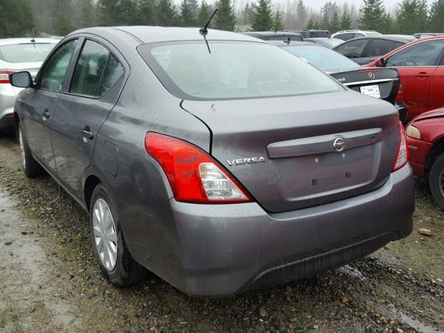 3N1CN7AP4GL842097 - 2016 NISSAN VERSA S GRAY photo 3