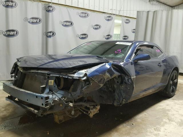 2G1FC1ED1B9155564 - 2011 CHEVROLET CAMARO LT BLUE photo 2