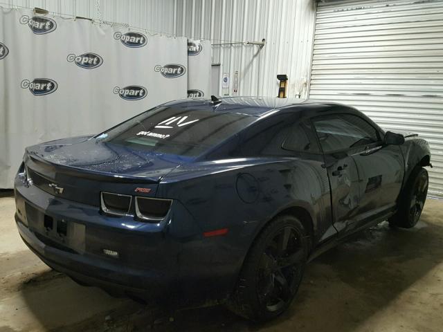 2G1FC1ED1B9155564 - 2011 CHEVROLET CAMARO LT BLUE photo 4