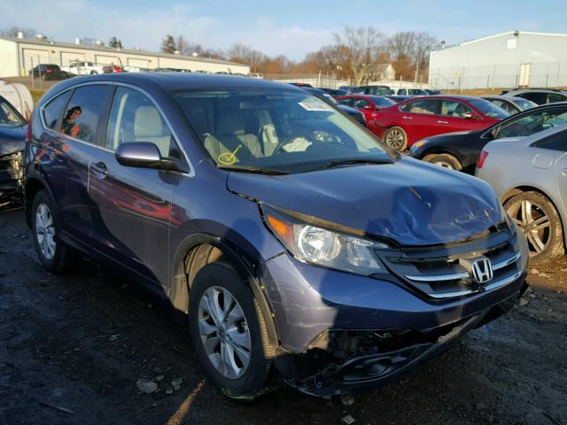 2HKRM4H57EH606733 - 2014 HONDA CR-V EX BLUE photo 1