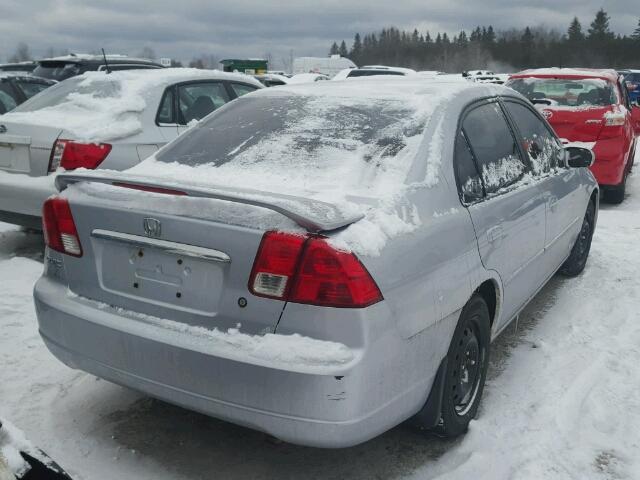 2HGES166X3H929695 - 2003 HONDA CIVIC LX SILVER photo 4