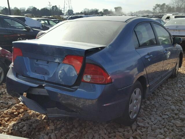 1HGFA16586L040870 - 2006 HONDA CIVIC LX BLUE photo 4