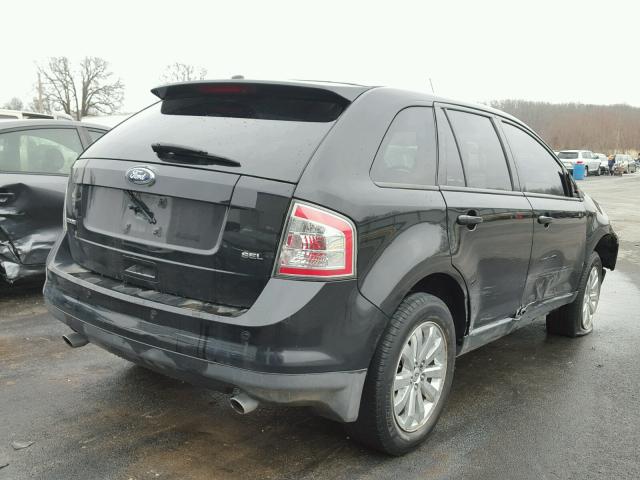 2FMDK38C68BB27417 - 2008 FORD EDGE SEL BLACK photo 4