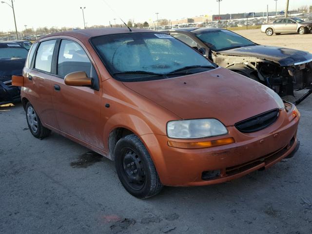 KL1TD66657B753948 - 2007 CHEVROLET AVEO BASE ORANGE photo 1