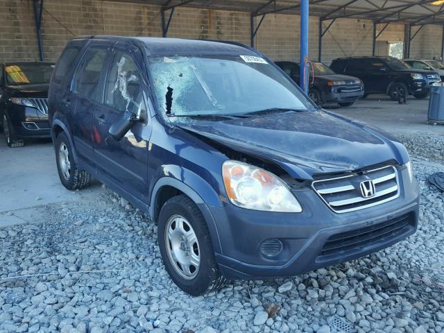 JHLRD78556C030819 - 2006 HONDA CR-V LX BLUE photo 1