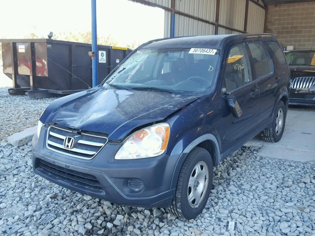 JHLRD78556C030819 - 2006 HONDA CR-V LX BLUE photo 2