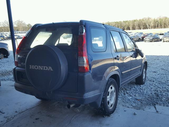 JHLRD78556C030819 - 2006 HONDA CR-V LX BLUE photo 4