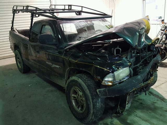 1B7GL22XXYS694918 - 2000 DODGE DAKOTA BLACK photo 1