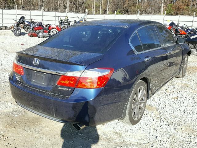 1HGCR2F50DA271319 - 2013 HONDA ACCORD SPO BLUE photo 4