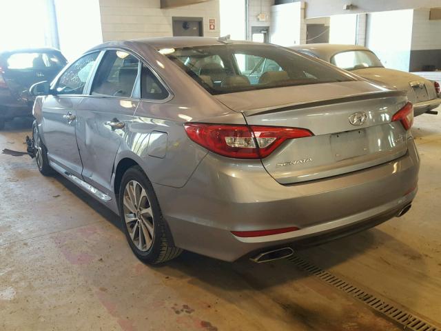 5NPE34AF6FH247848 - 2015 HYUNDAI SONATA SPO SILVER photo 3