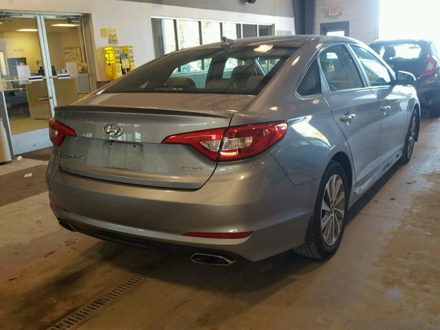 5NPE34AF6FH247848 - 2015 HYUNDAI SONATA SPO SILVER photo 4