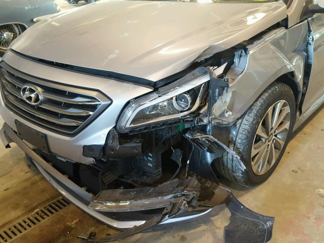 5NPE34AF6FH247848 - 2015 HYUNDAI SONATA SPO SILVER photo 9