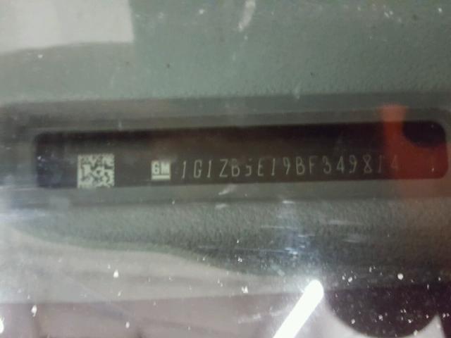 1G1ZB5E19BF349814 - 2011 CHEVROLET MALIBU LS შავი ფოტო 10