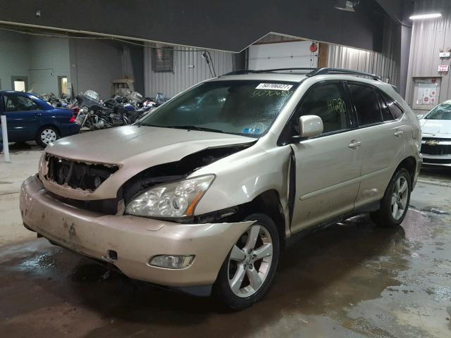 2T2HA31U04C024793 - 2004 LEXUS RX 330 BEIGE photo 2