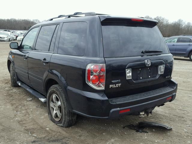 5FNYF18456B008233 - 2006 HONDA PILOT EX BLACK photo 3