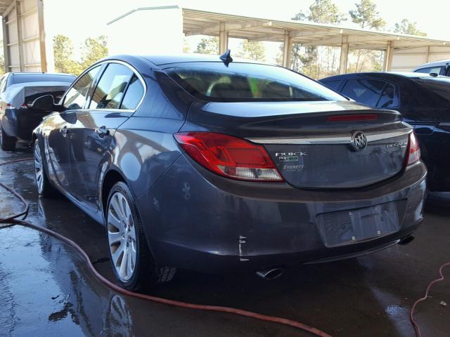 W04G15GV3B1044673 - 2011 BUICK REGAL CXL GRAY photo 3