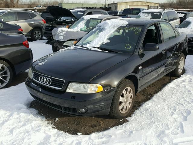 WAUDC68D8YA185498 - 2000 AUDI A4 1.8T QU BLACK photo 2