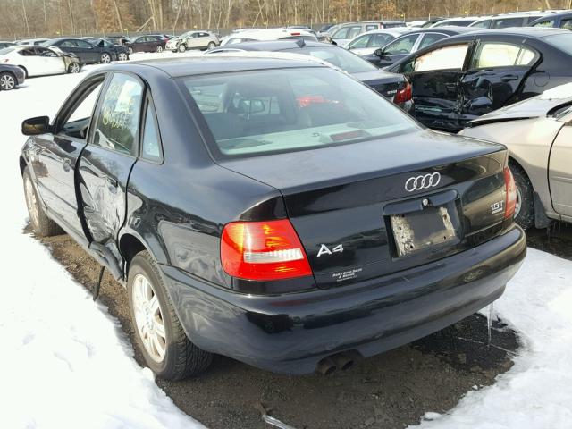 WAUDC68D8YA185498 - 2000 AUDI A4 1.8T QU BLACK photo 3