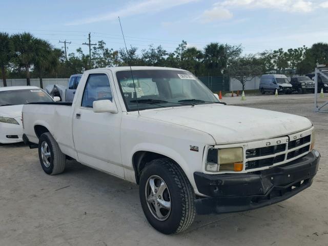 1B7FL26X6TS687379 - 1996 DODGE DAKOTA WHITE photo 1