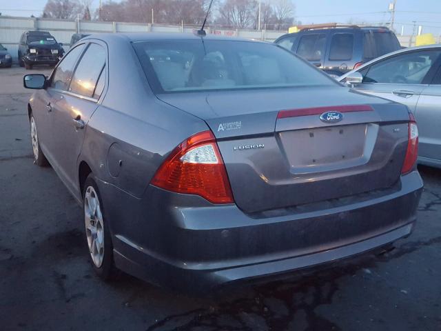 3FAHP0HA9BR185377 - 2011 FORD FUSION SE GRAY photo 3